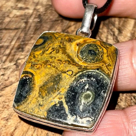 Yellow Green Bumblebee Jasper 2” - Picture 3 of 14